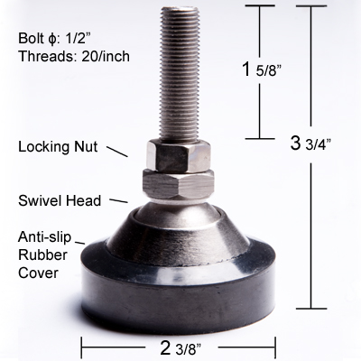 1/2 inch 20 Alloy Floor Scale Feet